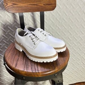 Sugar White and Tan Oxford Shoes with Chunky Sole